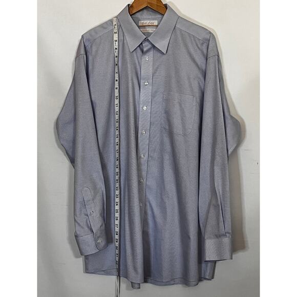 Gold Label Roundtree & York Non-Iron Long Sleeve size 17/36 Pre-Owned with stain - Picture 2 of 11